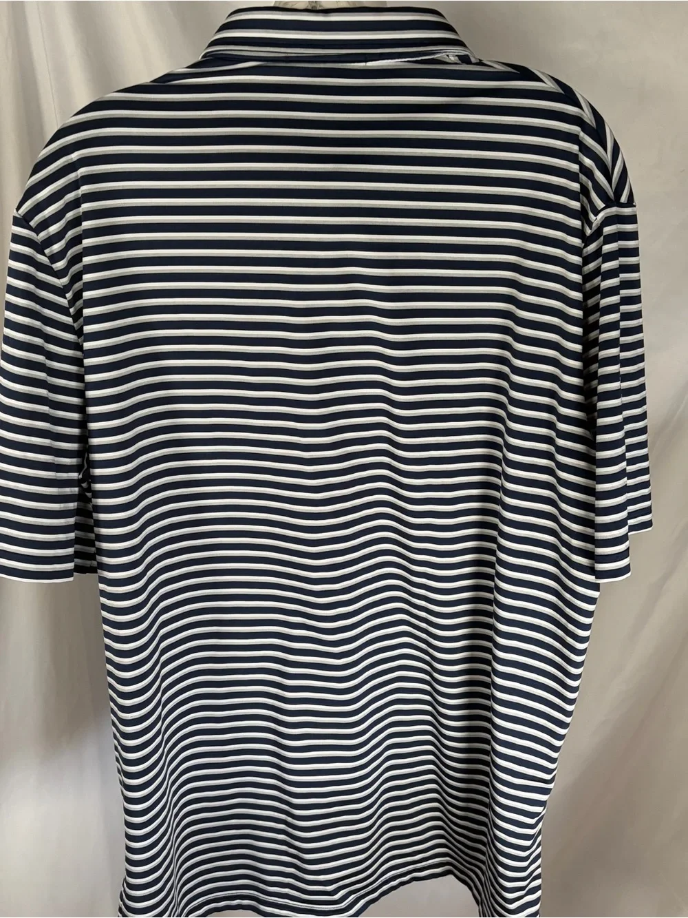 Ralph Lauren RLX Men’s Polo Performance Golf Shirt Navy, Gray, White Stripe XL